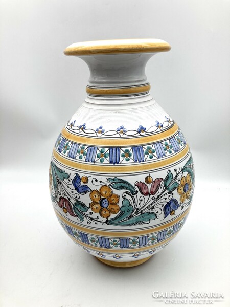 Richly decorated, hand-painted large vase with Haban pattern, 37 cm