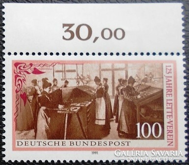 N1521sz / 1991 Németország Női Nyomdai Dolgozók Társasága bélyeg postatiszta ívszéli összegzőszámos