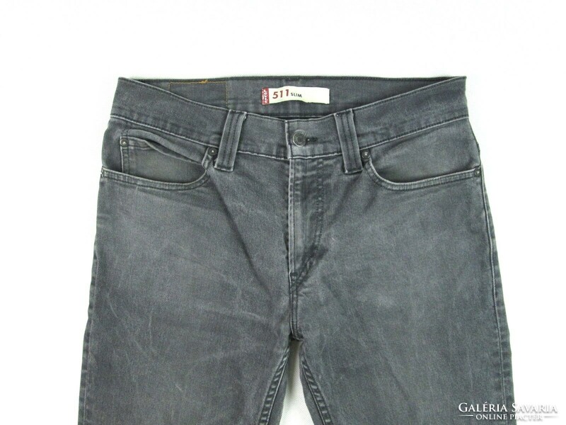 EREDETI LEVIS 511 SLIM (W34 / L32) FÉRFI SÖTÉTSZÜRKE SZTRECCSES FARMER