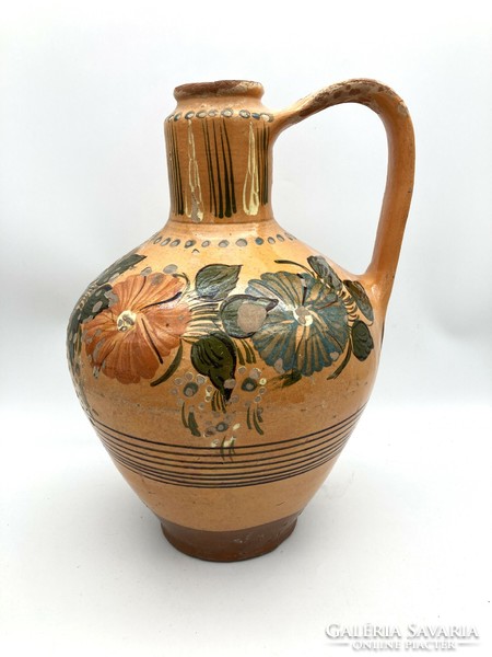 Mezőtúr antique jug, folk ceramics - 35 cm high