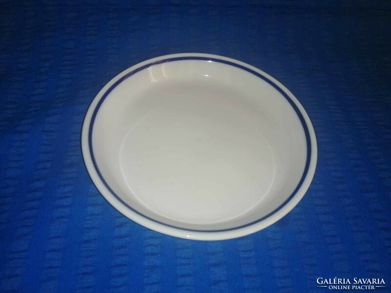 Zsolnay porcelain small plate with blue edge (a15)