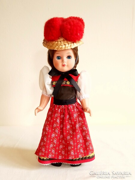 Schmider gutach/schwarzwald German folk costume girl doll plastic 29 cm bärbel nr 4001