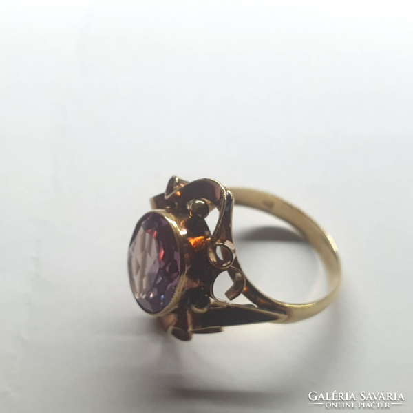 Pale purple stone ring