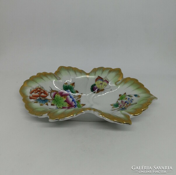 Herend porcelain ring holder in the shape of a grape leaf!