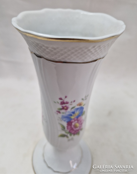 Hollóházi Hajnalka mintás porcelán váza hibátlan állapotban 21 cm.