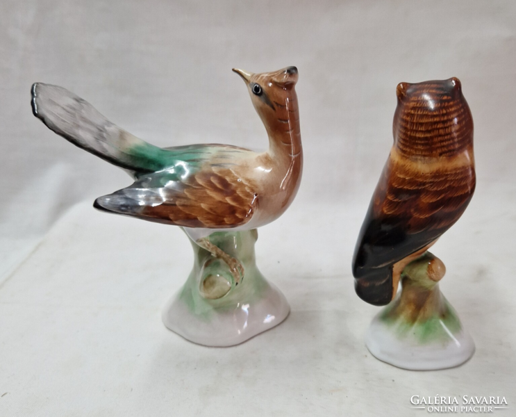 Bodrogkeresztúri szép festésű kerámia madarak hibátlan állapotban együtt eladók