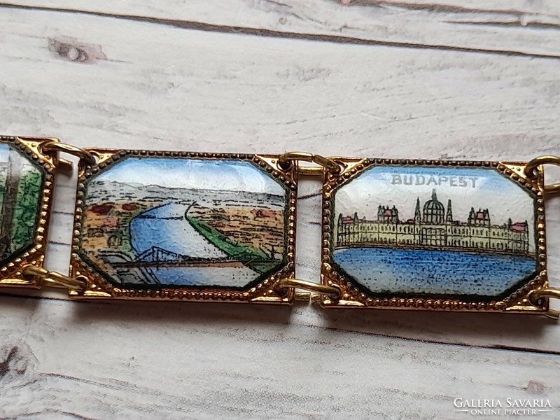 Budapest enamel bracelet, larger size