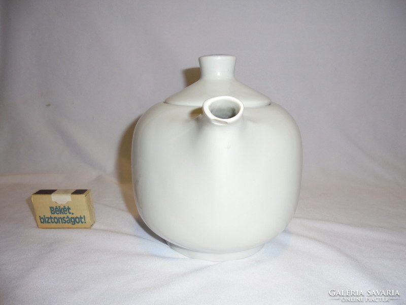 Retro lowland porcelain teapot, spout - canteen pattern