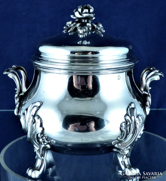 Wonderful, antique silver sugar bowl, Paris, ca. 1870!!!