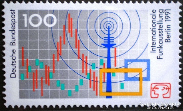 N1553 / 1991 Németország Rádiókiállítás bélyeg postatiszta