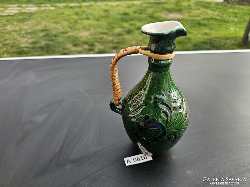 A0616 ceramic jug with braided handle 17 cm