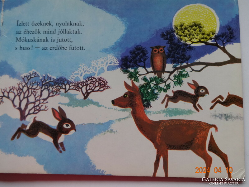 Ingeborg friebel: three bunnies in the snow - hardback storybook - old, rare (1973)