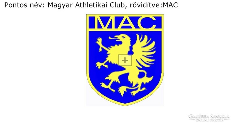 33 cm Bélapátfalvi népi festett keménycserép MAC címerrel