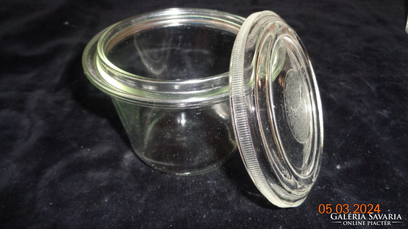 Retro  üveg áruk  , 11 x 9 cm ,  átm. 14 cm , 7 x 9 cm