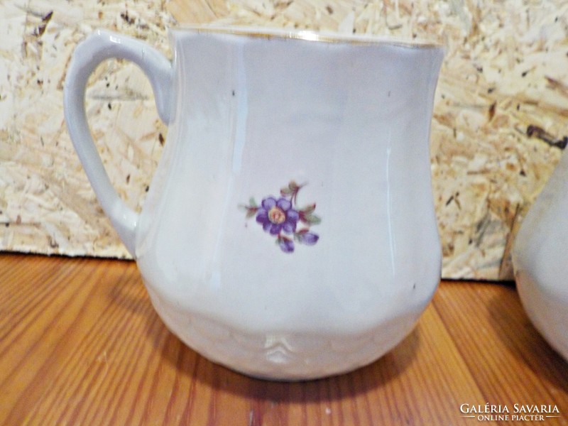 2 pcs. Floral drasche belly mug