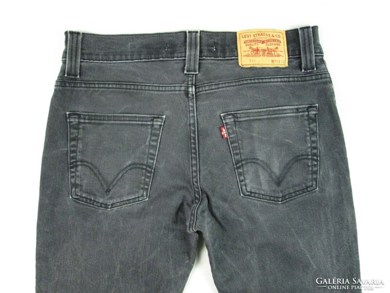 EREDETI LEVIS 511 SLIM (W34 / L32) FÉRFI SÖTÉTSZÜRKE SZTRECCSES FARMER