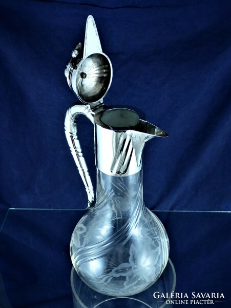 Dreamy, antique silver decanter, Berlin, ca. 1900!!!