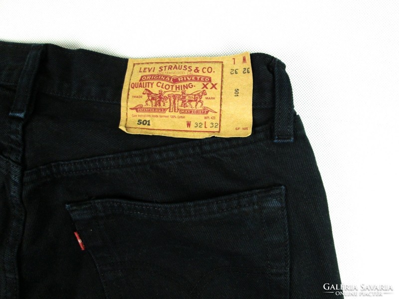 EREDETI LEVIS 501 (W32 / L32) FÉRFI FEKETE FARMERNADRÁG