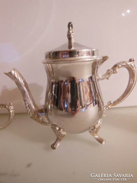 Coffee set - 3 pcs - silver-plated - pot 3 dl - sugar bowl 1 dl - pourer 1 dl - English - - perfect