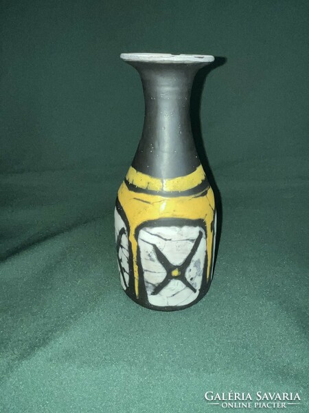 Gorka livia yellow-black ceramic vase (c0027)