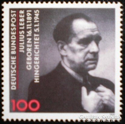 N1574 / 1991 Németország Julius Leber politikus bélyeg postatiszta