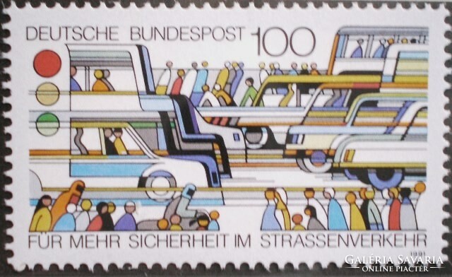 N1554 / 1991 Németország Közlekedésbiztonság bélyeg postatiszta