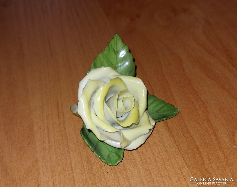 Herend yellow porcelain rose