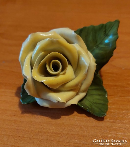 Herend yellow porcelain rose