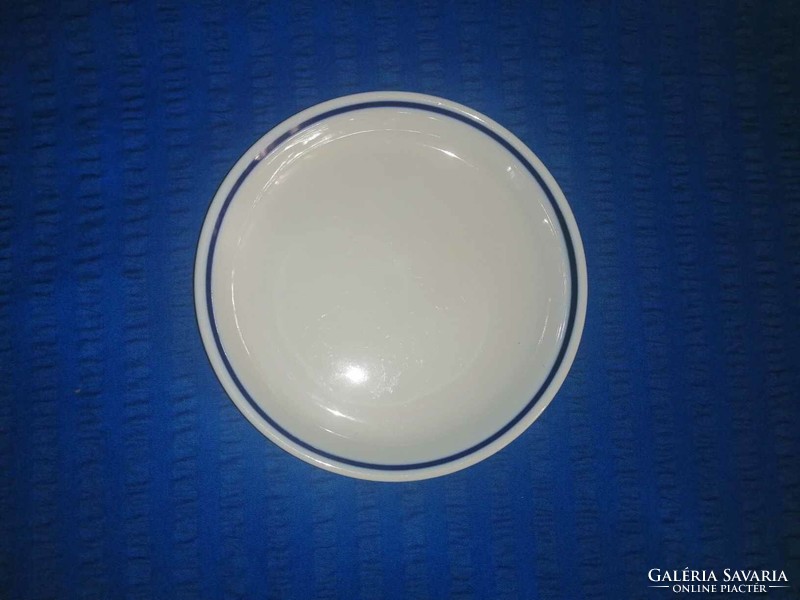 Zsolnay porcelain small plate with blue edge (a15)