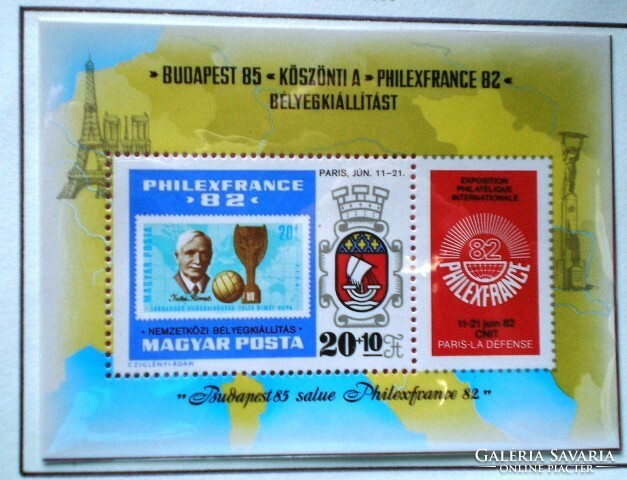 B157 / 1982 philexfrance block postal clear