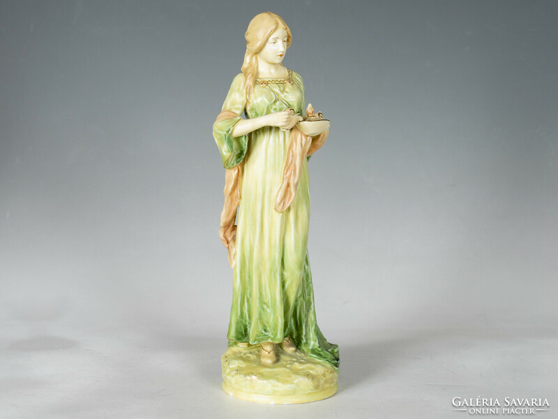 Eichwald majolica Art Nouveau female figure