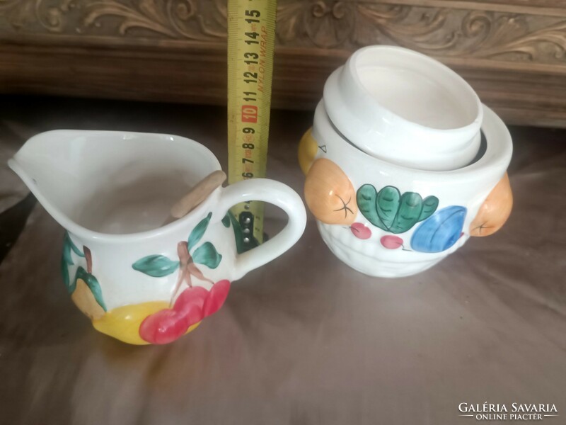 Cute fruit ceramic kionto and sugar/honey pot