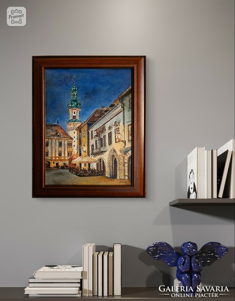 Solid aniko: sopron, 30x40cm+frame, oil, canvas