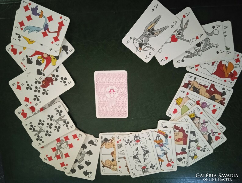 Francia mini kártya Warner Bros Tapsi Hapsi 1992 figurák gyűjtői póker römi bridge canasta kártya