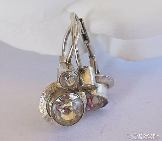 A pair of gold-plated silver buton earrings