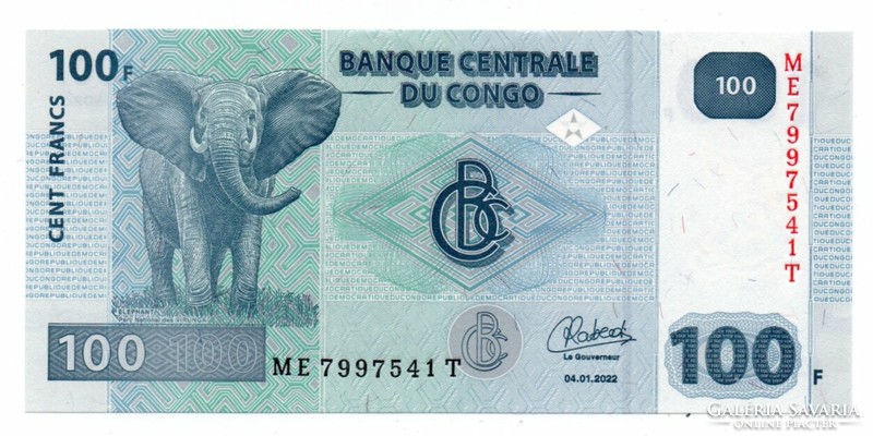 100 Francs 2022 Congolese