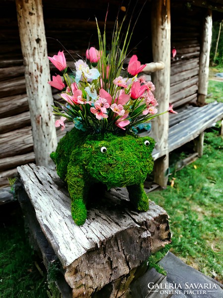 Bebe frog flower basket - large size