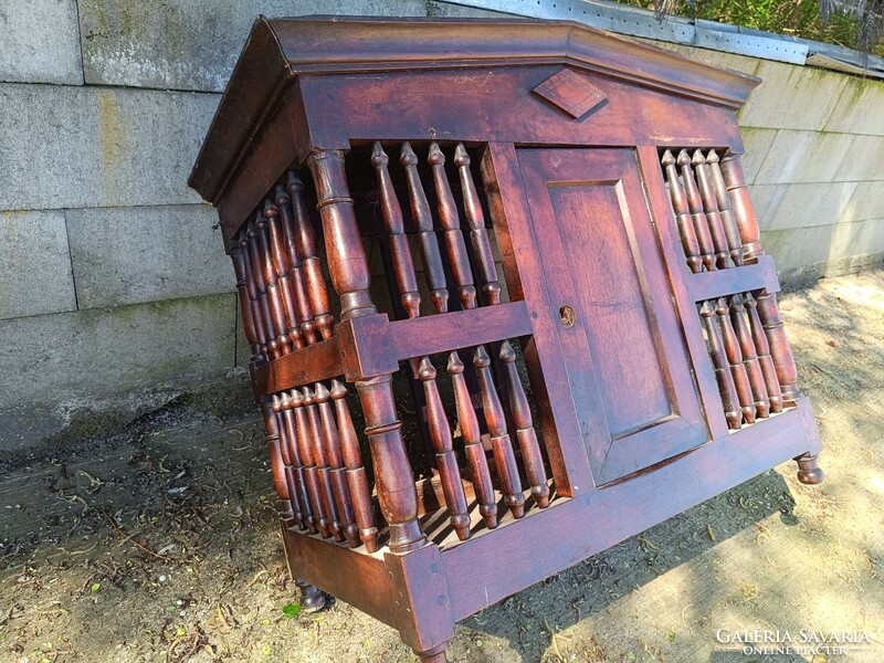 Antique wooden cage bird house early 19th century 8663