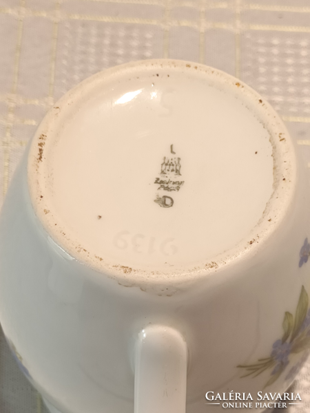 Zsolnay porcelain cup with forget-me-not pattern
