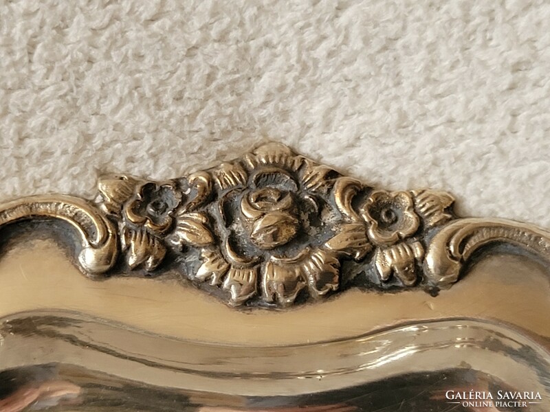 Old, very nice silver tray in the condition shown in the picture, size, diameter 40 cm, weight 1315 g.