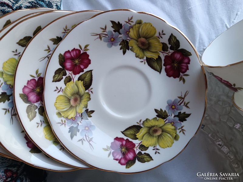 Cheerful colorful floral English breakfast set