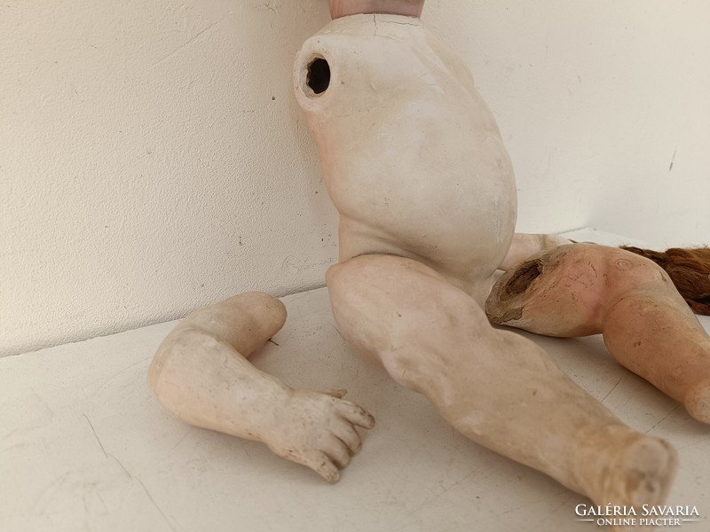 Antik baba porcelánfejű Armand Marseille A. 9 M. 327 porcelán fejű játék Porzellan antike Puppe 970