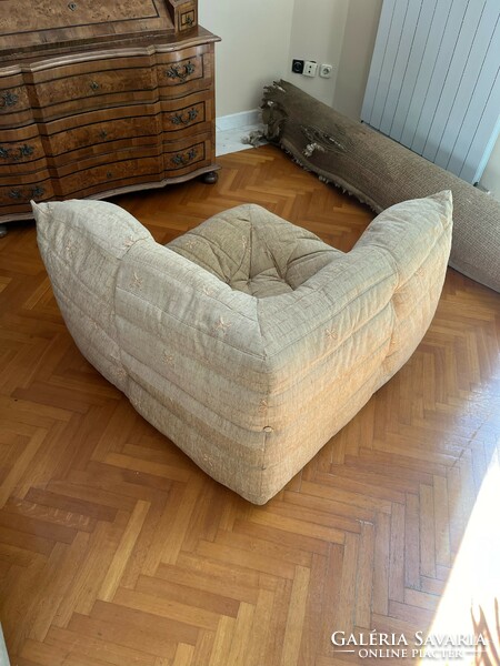 Togo corner sofa, reupholstered