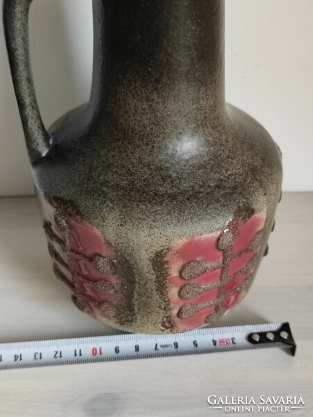 Beautiful numbered German retro ceramic brown burgundy gradient jug