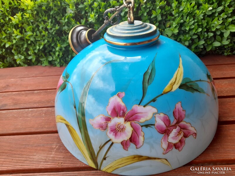 Hand painted, large ceiling lamp!