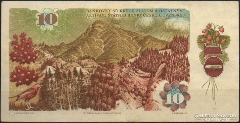 D - 171 -  Külföldi bankjegyek: Csehszlovákia 1986 10 korona