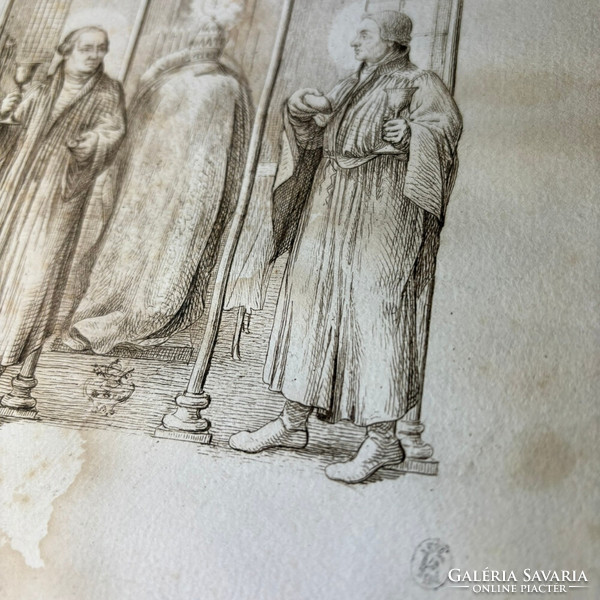 Representatives of the Reformation - knoff röszler? - Luther and Calvin facing each other - steel engraving