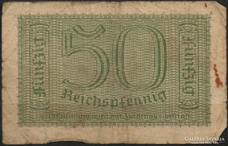 D - 174 - foreign banknotes: Germany 1940-45 50 pfennig