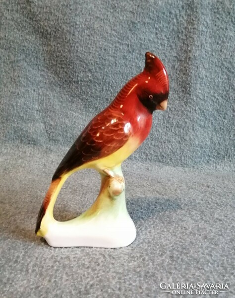 Bodrogkeresztúr ceramic parrot figure 20 cm (po-4-1)