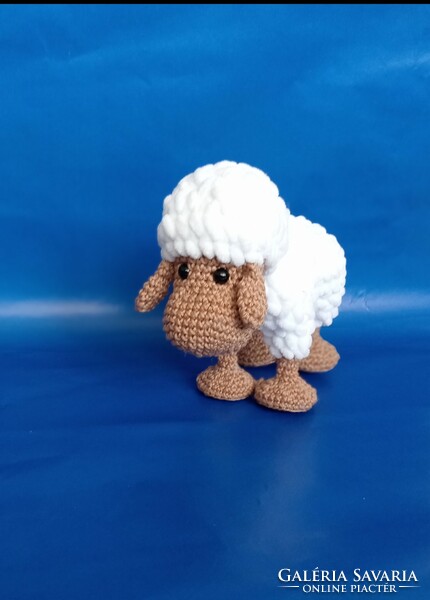 Crocheted amigurumi lamb